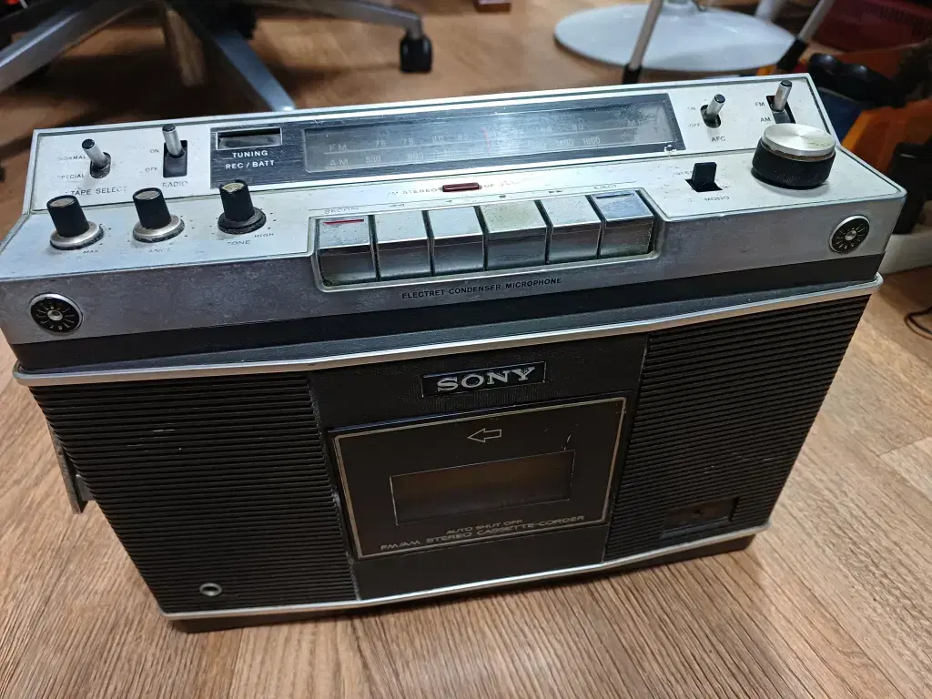 SONY CF-2550 스트레오 카세트 라디오 고장 부품용 엔틱 | 브랜드 중고